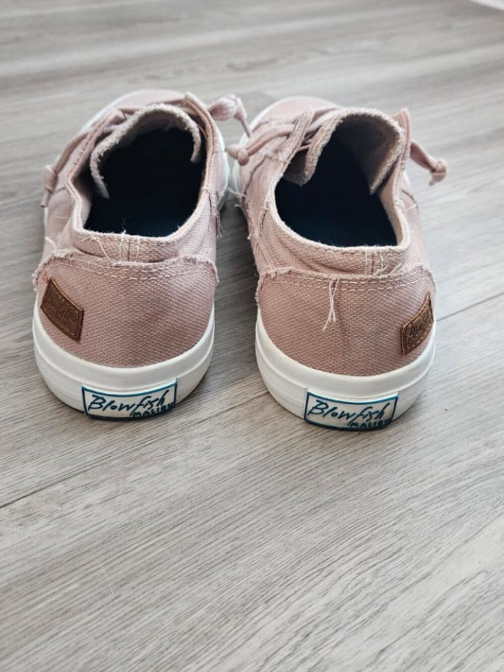 Blowfish Malibu Maxine Womens Size 8M Dusty Blush Pink Distressed Canvas Shoes - Picture 5 of 7